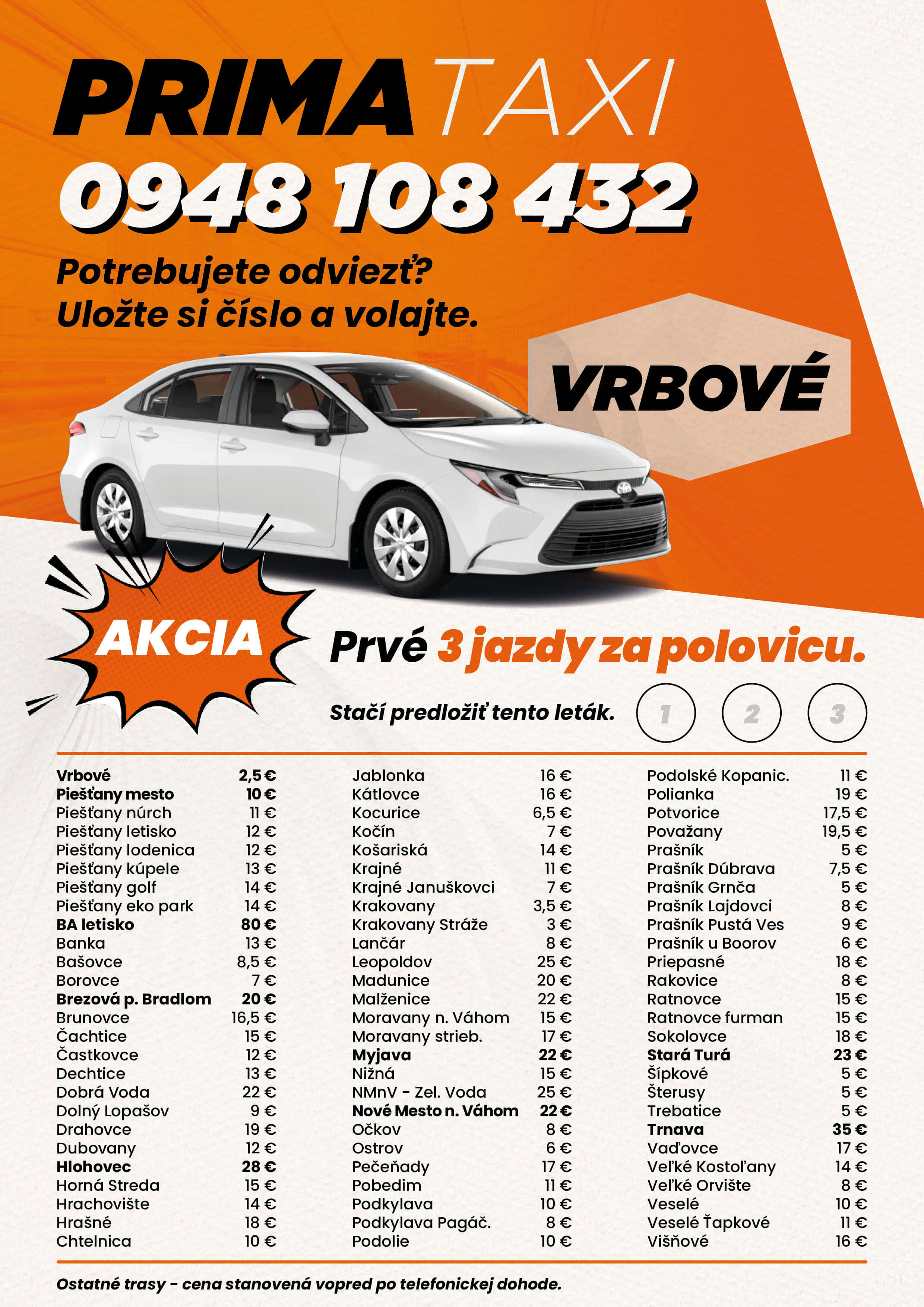 Prima Taxi Vrbové